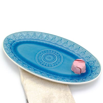 Euro Ceramica Fez 14.5" Oval Platter