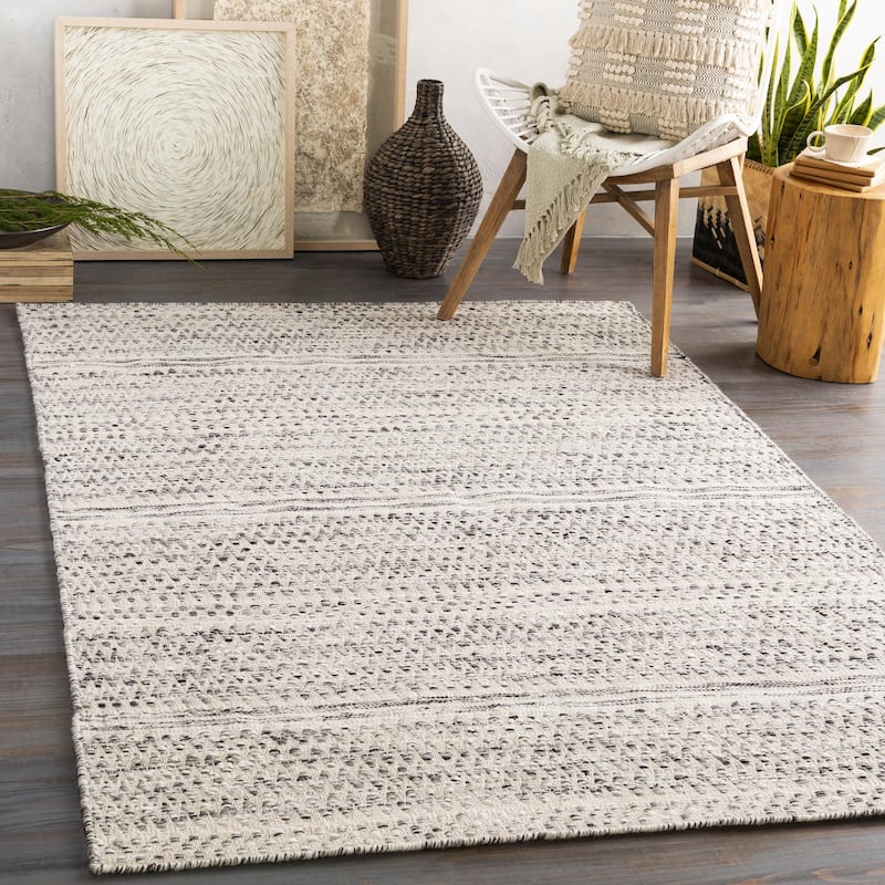 Livabliss Mardin Handmade Farmhouse Wool Area Rug - Grey - 8' x 10'