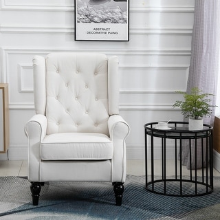 Living Room Accent Chair Deep Diamond-Tufted Reading Chair High ...