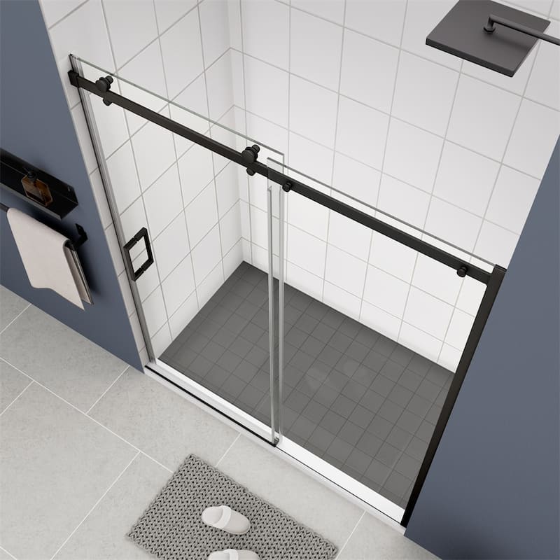 Bathroom Glass Shower Sliding Door with 5/16" Tempered Glass