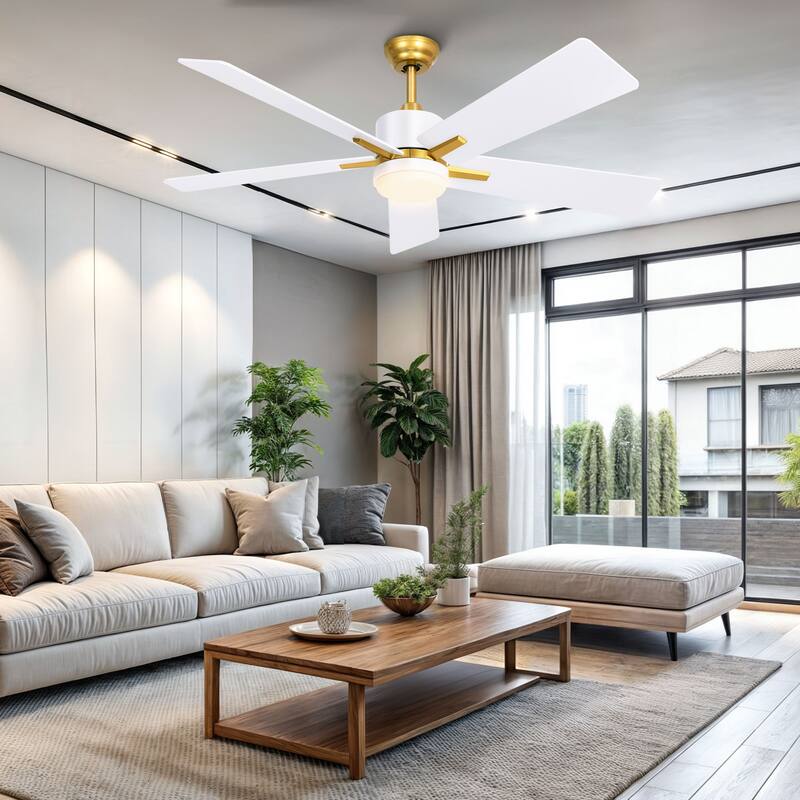 52 Inch Smart Ceiling Fan with Light Remote and APP Control