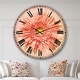 preview thumbnail 1 of 7, Designart 'Single Daisy on White Background' Oversized Floral Wall CLock 36 in. wide x 36 in. high