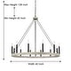 preview thumbnail 33 of 41, Update 12-light 40In Modern Farmhouse Wagon Wheel Chandelier
