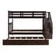 preview thumbnail 15 of 25, Twin-over-Twin Wood Bunk Bed with Trundle and Storage Stairway