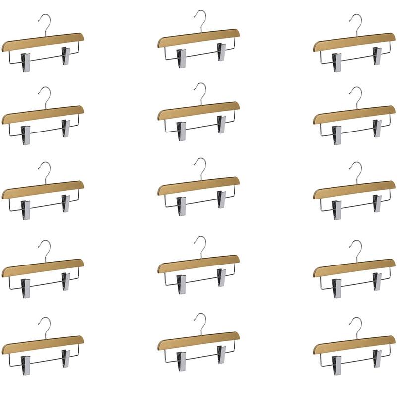 Abs Plastic Trouser Skirt Hangers, Perfect for Skirts, Pants, Slacks, Jeans, and More Set of 5 - Set of 15 - Gold