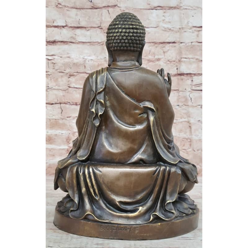 Meditating Shakyamuni Buddha Bronze Sculpture Statue Original Art