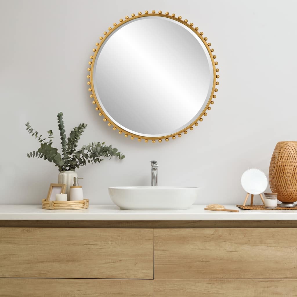 Beveled Petite Round Wall Mirror - 32"