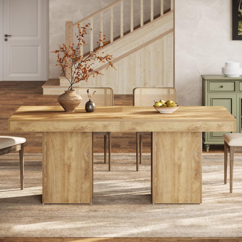 39 Inches Square Dining Table with Sturdy Pedestal Base - 39" W x 39" D x 31.5" H