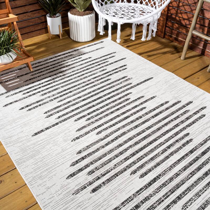 JONATHAN Y Colonia Berber Stripe Geometric Indoor/Outdoor Area Rug