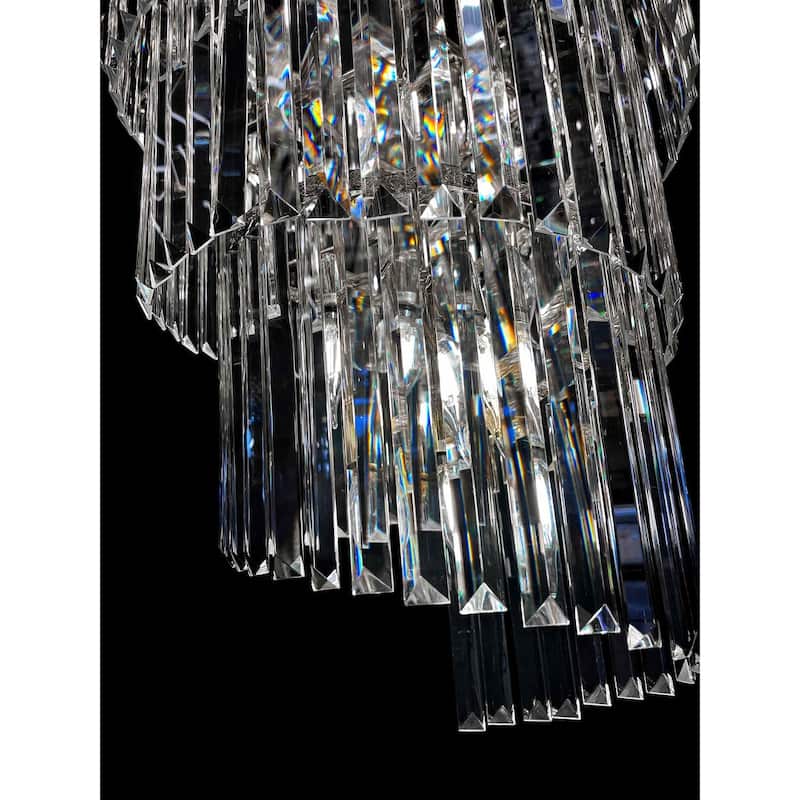 Luxury Chandelier 15 Lights Crystal 25.5" Wide Spiral shape