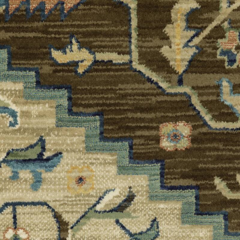 Style Haven Federica Bohemian Center Medallion Fringe Edge Area Rug