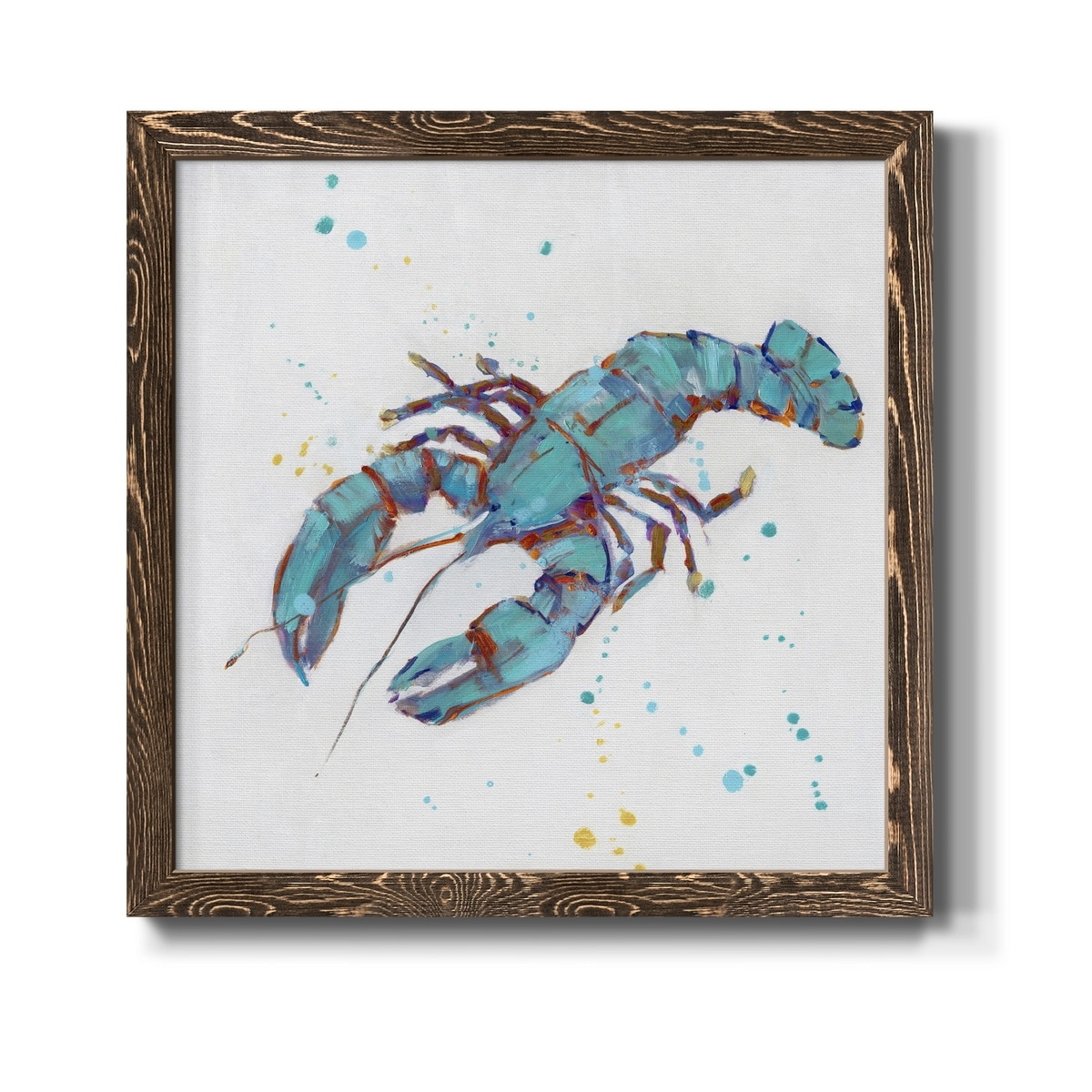 Bubbly Blue Lobster-Premium Framed Print - Ready to Hang