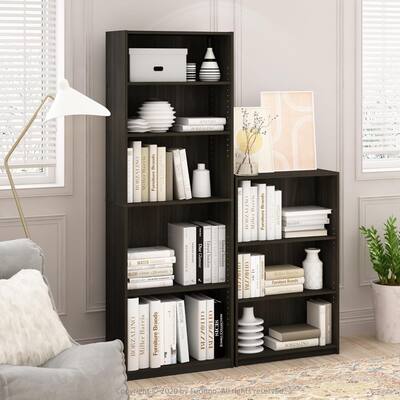40.3 in. Tall Coal Wood 3-Shelf Bookcase
