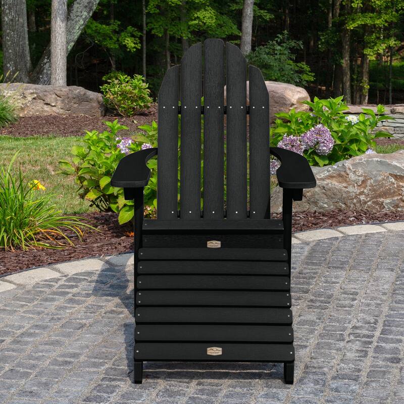 HIGHWOOOD Essential Adirondack Chair with Folding Ottoman