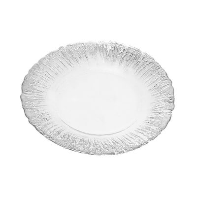 Alice Pazkus Set Of Four 11" Dinner Plates With Flashy Silver Design