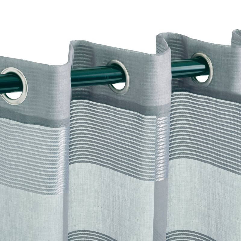 Superior Alzane Rope Sheer Grommet Curtain Panel - (Set of 2)