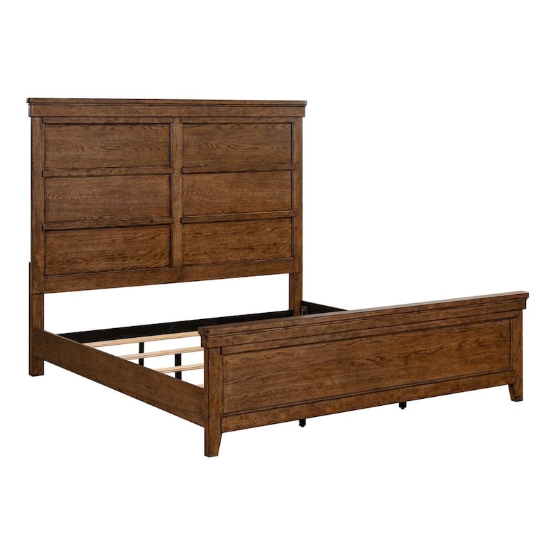 Liberty Furniture Carolina Park Oak Panel Bed - King, Queen - King