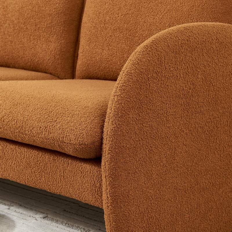 Modern Sherpa Upholstered Accent Chair