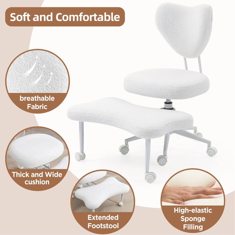Meditation Chair, An Ergonomic Cross-Legged Seating Chair With Lumbar Support And A Height-Adjustable Seat Cushion