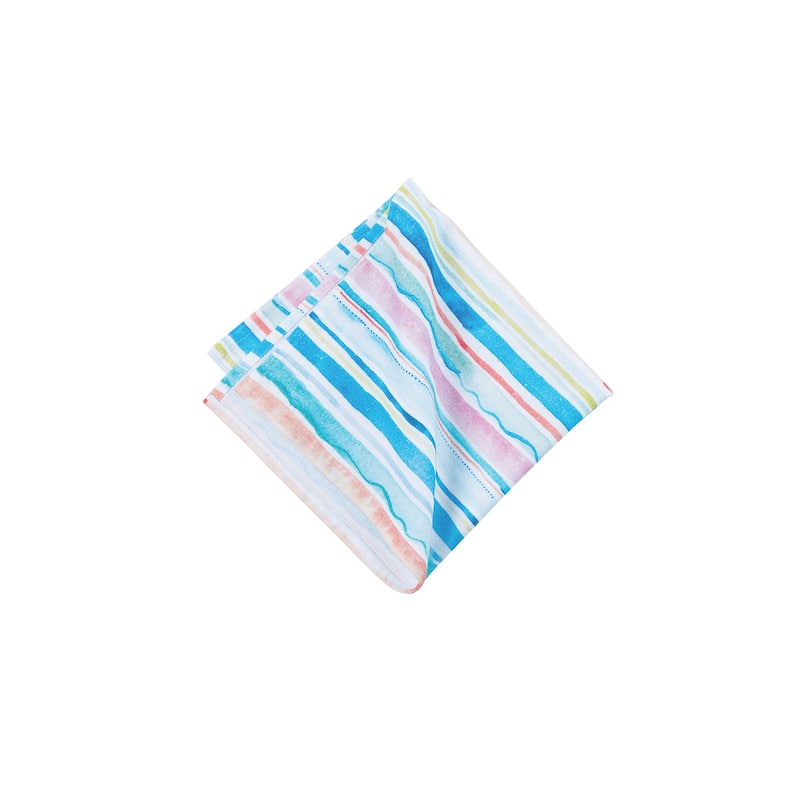 Mermaid Garden Stripe Napkin Set of 6 - Set of 6