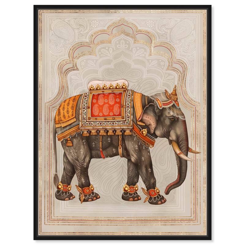 Elephant Queen Canvas by Art Remedy - Black - 36" x 45"