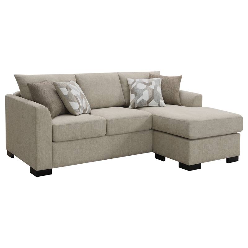 Storey Upholstered Sleeper Sectional Chaise Sofa - Camel