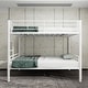 preview thumbnail 3 of 13, Twin Over Twin Modern Convertible Metal Bunk Bed with Ladders and Guardrail