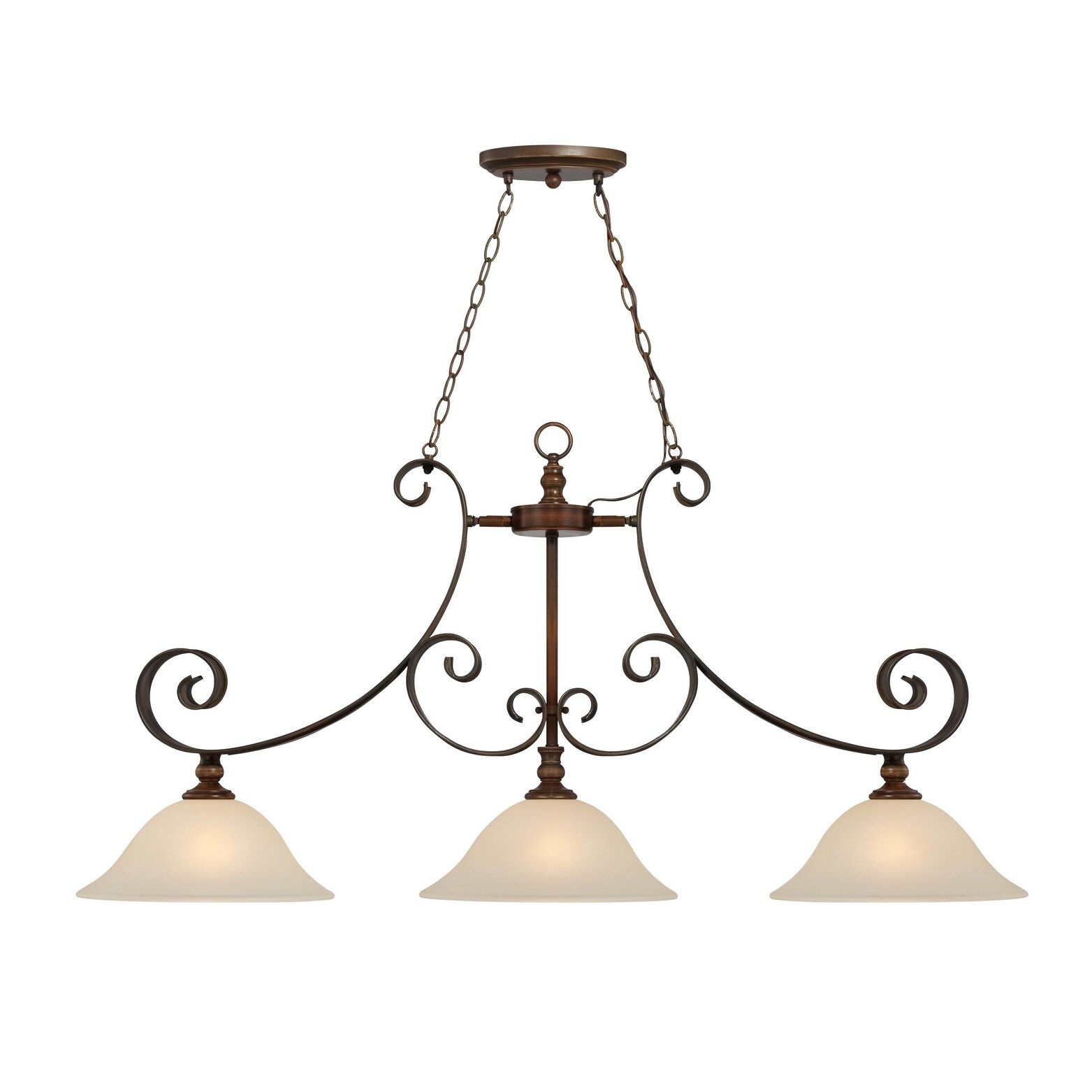 Craftmade 28073  Seville 3 Light Linear Chandelier - 49" Wide - Chandeliers For Bedrooms by Overstock.com