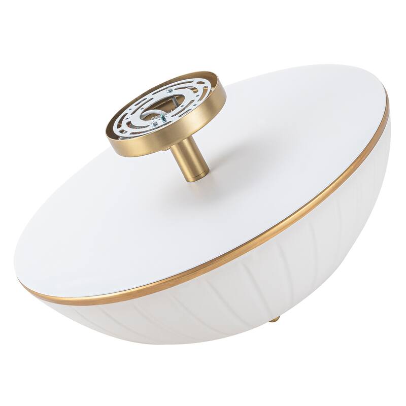 3-Light Bow-Shaped Semi-Flush Mount Ceiling Light White Glass Shade - Dia.15.55-in