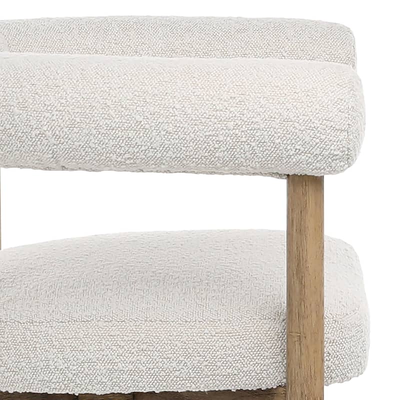Magnolia Boucle Upholstered Dining Chair, Off White