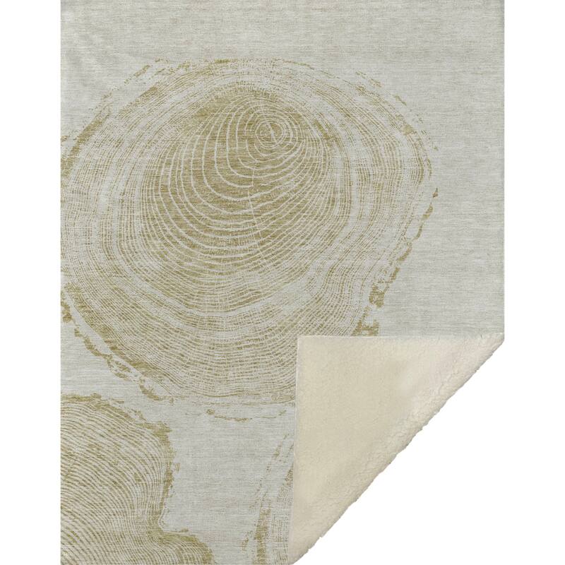 Premium Machine Washable Modern Wood Grain Sherpa Throw Blanket