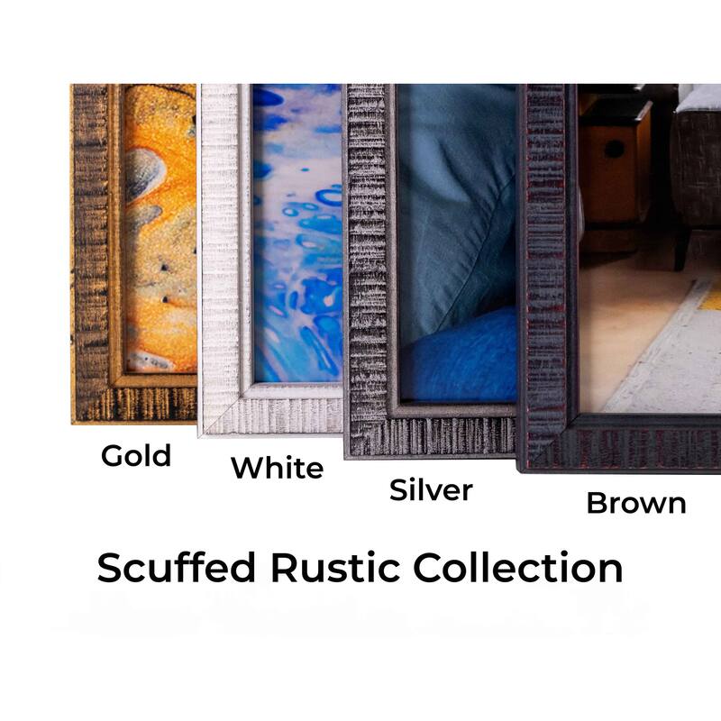 29x7 Frame Gold Solid Wood Picture Frame - Complete Modern Photo Frame