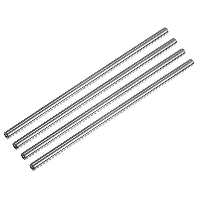 Reusable Metal Straw 4pcs, 8.5" Stainless Steel Drinking Straws