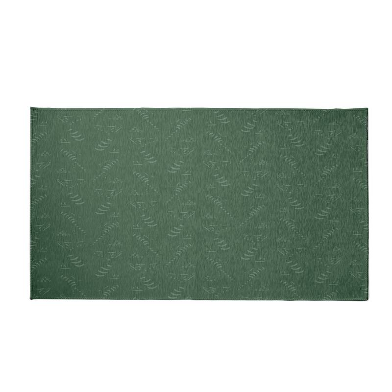 Muted Bongo Rug - 5' x 7' - Dark Green/Sage