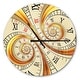 preview thumbnail 8 of 8, Designart 'Silver metal flower fractal' Oversized Contemporary Wall CLock