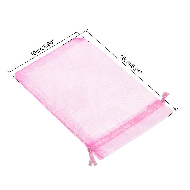 Fruit Protection Bags Nylon Fruit Netting Cover Bags 50 Pack - Pink - 6x4"