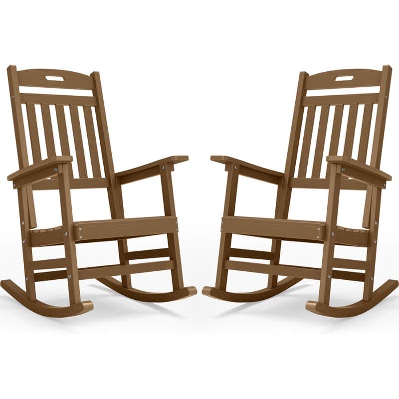 WINSOON All Weather Outdoor/ Indoor Rocking Chair, Set of 2