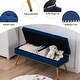 preview thumbnail 24 of 92, Velvet Storage Ottoman Bench with gold legs and Nailhead Trim for Bedroom/End of Bed/Entryway/Window