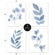 preview thumbnail 5 of 3, Floral Leaf Wall Decor Art Prints (Set of 4) - Blue Grey White Boho Watercolor Botanical Woodland Tropical Garden Single Flower