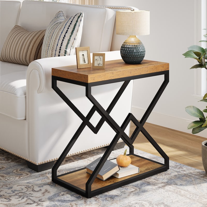 End/Side Table with Storage - Brown