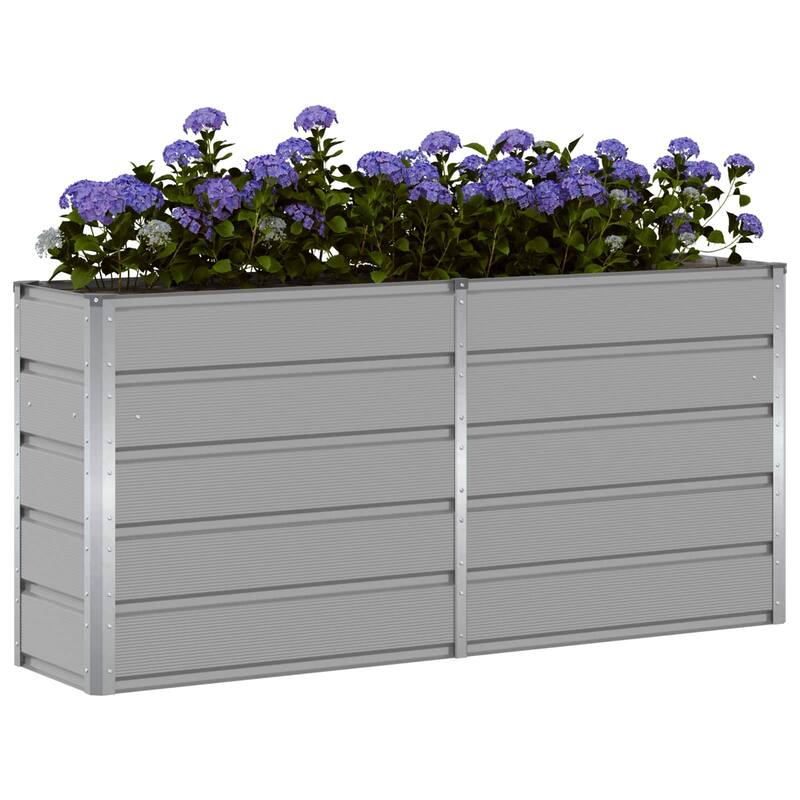 vidaXL Planter in Steel - 39.37 x 15.75 x 17.72"