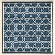 preview thumbnail 45 of 140, SAFAVIEH Courtyard Thomasina Indoor/ Outdoor Patio Backyard Rug 6'7" x 6'7" Square - Navy/Beige