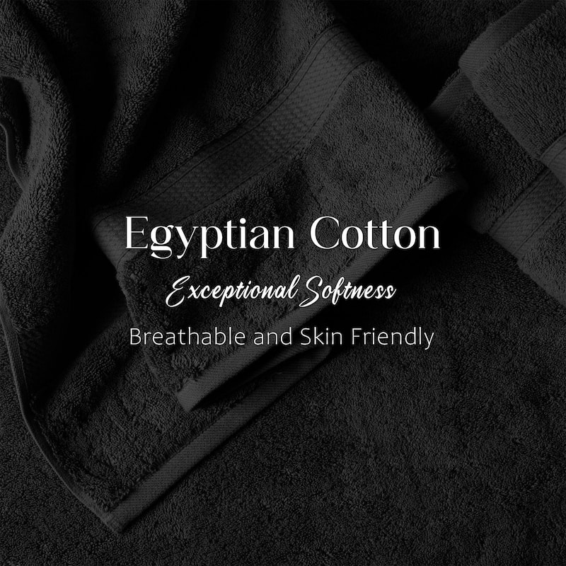 Blue Nile Mills Luxury 2-Piece Egyptian Cotton Bath Sheet Set, Thick Absorbent Oversized Bathroom Towels