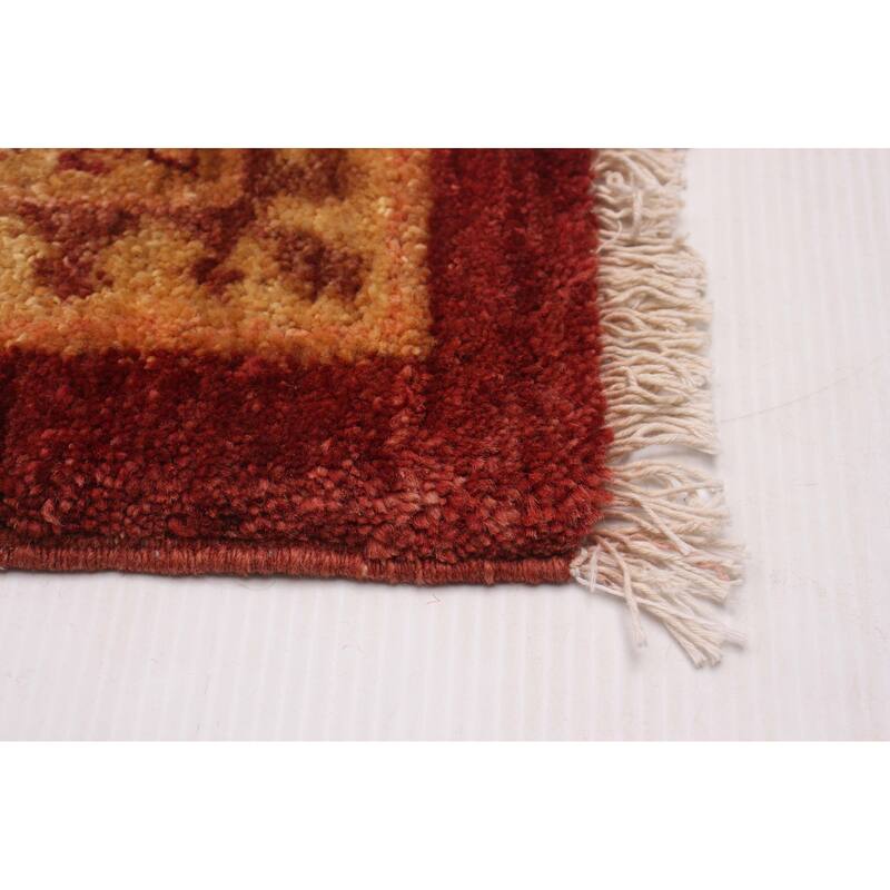 ECARPETGALLERY Hand-knotted Peshawar Oushak Red Wool Rug - 9'10 x 13'9