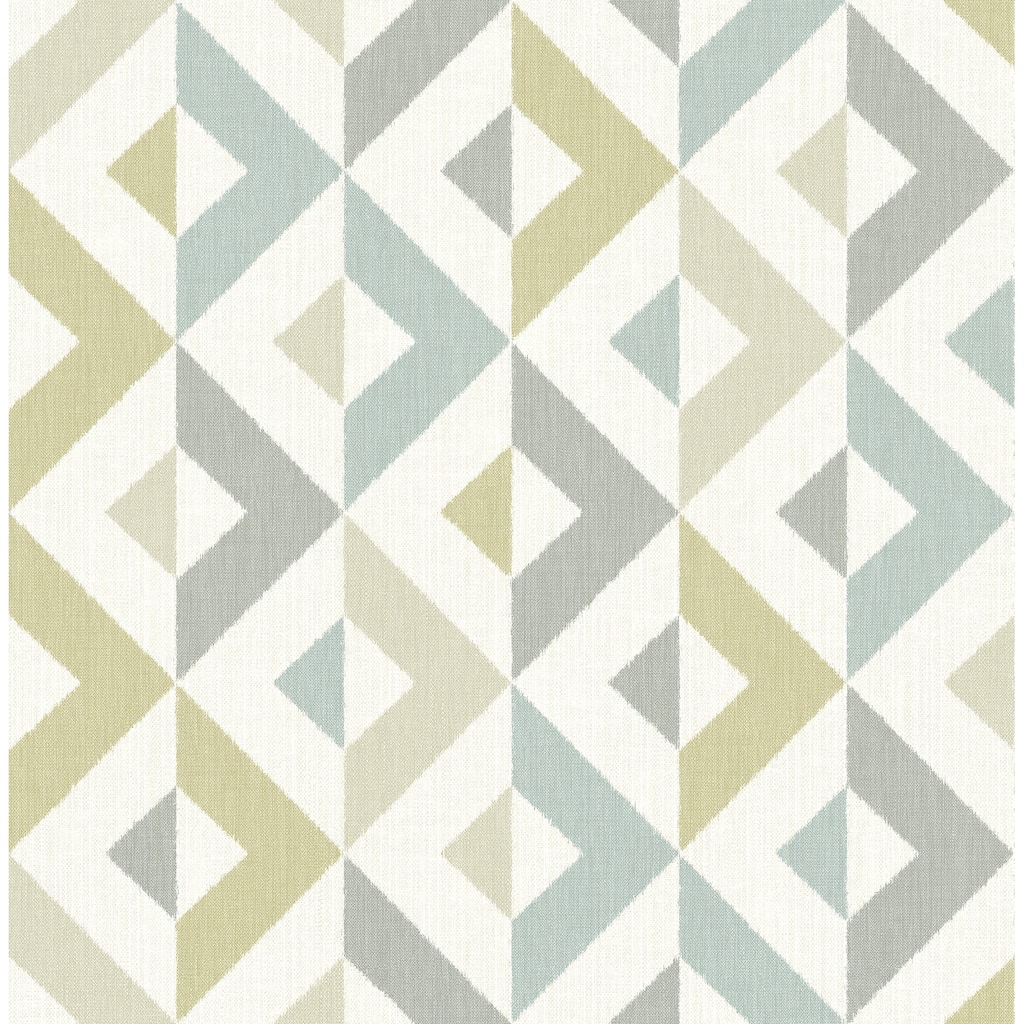A-Street Prints Seesaw Grey Geometric Faux Linen Wallpaper