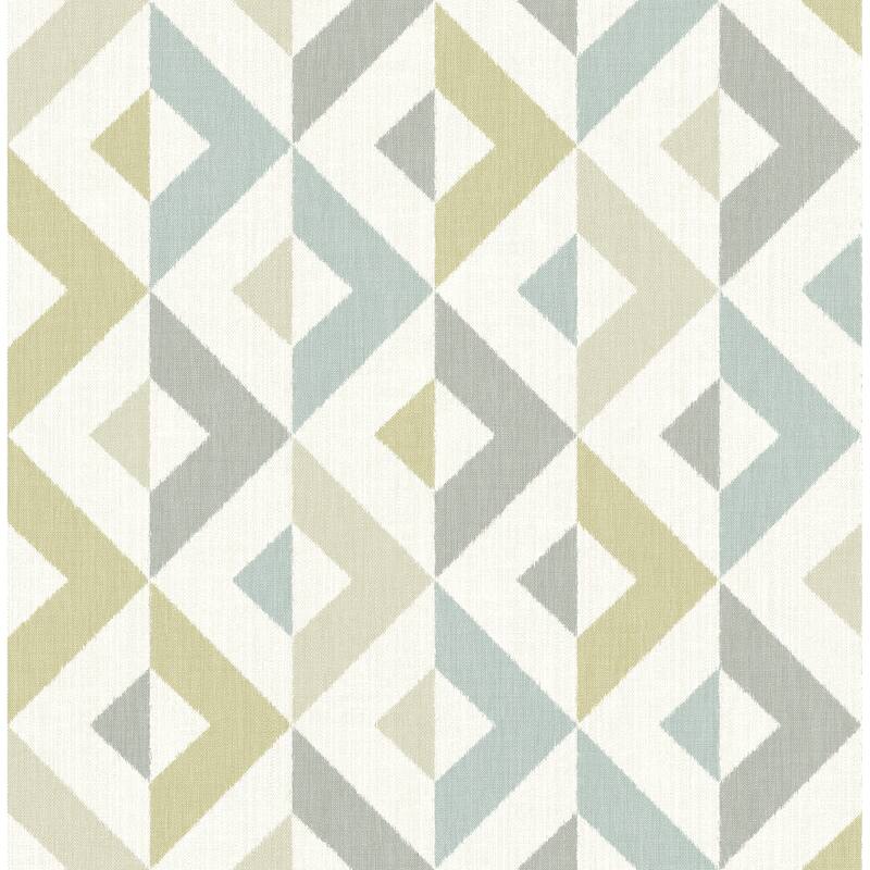 A-Street Prints Seesaw Grey Geometric Faux Linen Wallpaper