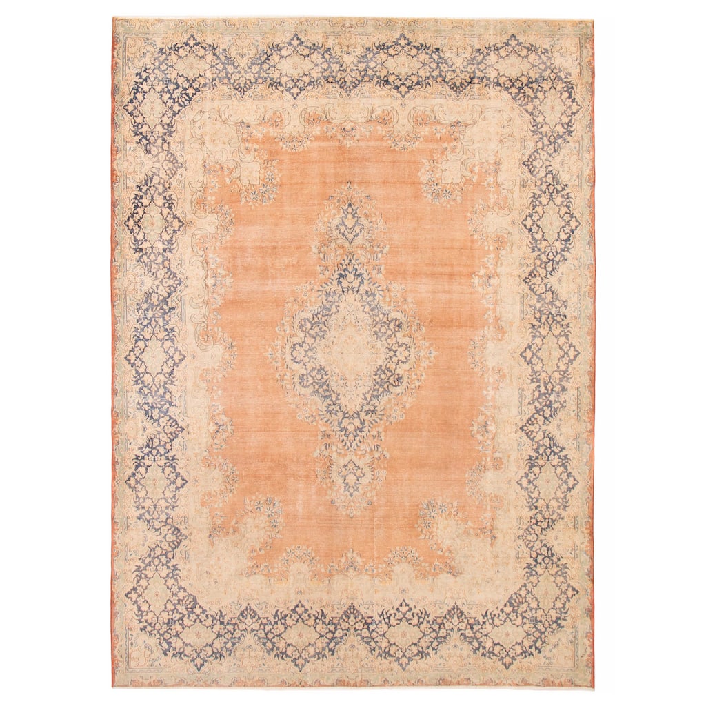 ECARPETGALLERY Hand-knotted Antalya Vintage Copper Wool Rug - 9'7 x 12'11