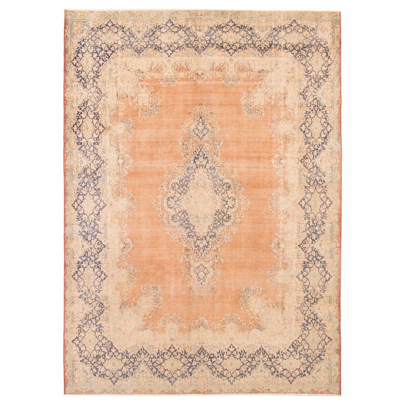 ECARPETGALLERY Hand-knotted Antalya Vintage Copper Wool Rug - 9'7 x 12'11 - Copper - 9'7 x 12'11