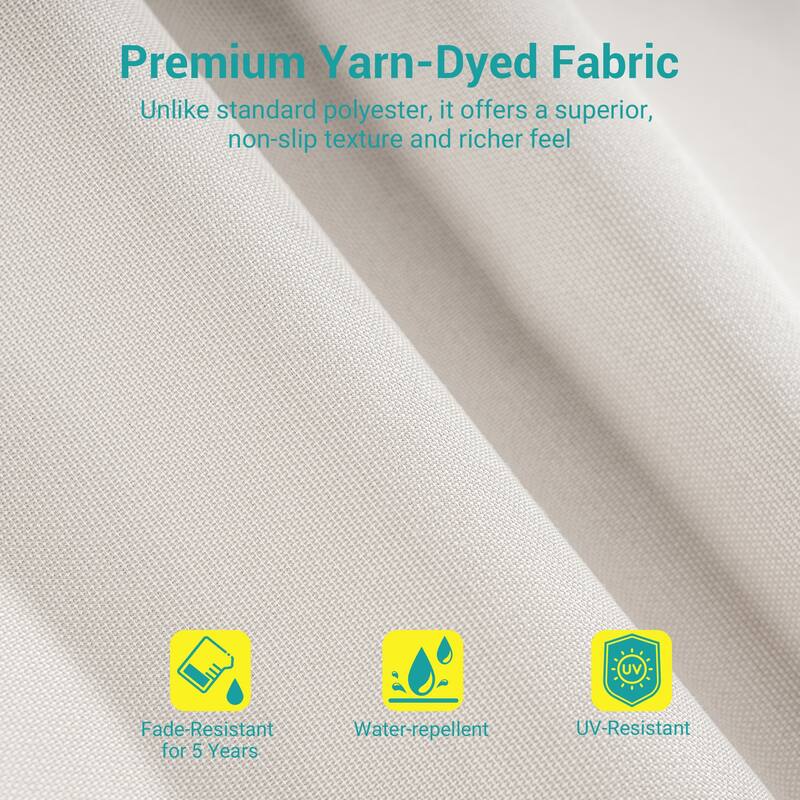 HIPS Outdoor Sofa Set with 3.9 Inch Cushions & Ottoman (Set of 5)