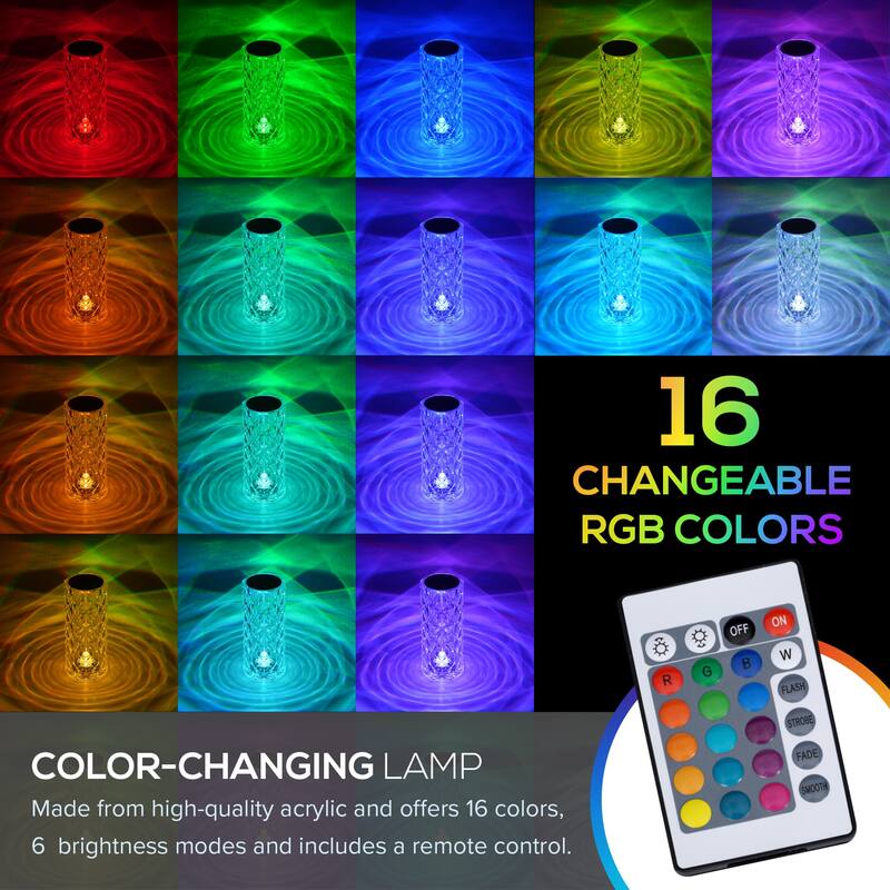 Catalina Prismatic Color-Changing Accent Lamp